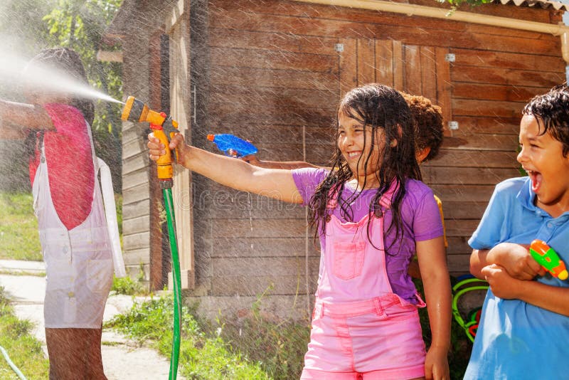 115 Water Gun Fight Backyard Stock Photos Free And Royalty Free Stock