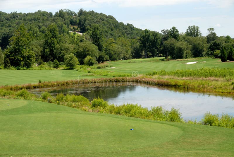 Water Hazard on Golf Course Stock Photo Image of water, summer 20387496