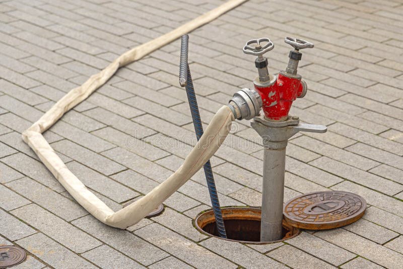 Water Hydrant From Manhole royalty free stock images