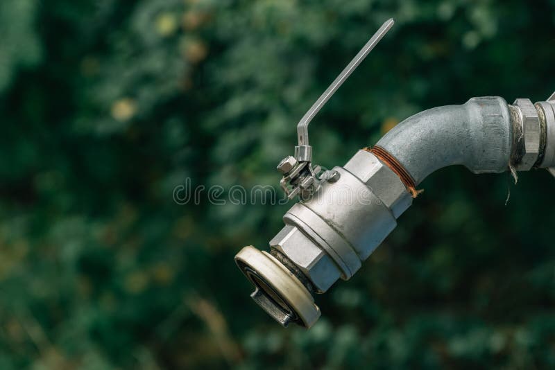 Water hydrant outlet outdoor in Halmstad, Sweden royalty free stock images