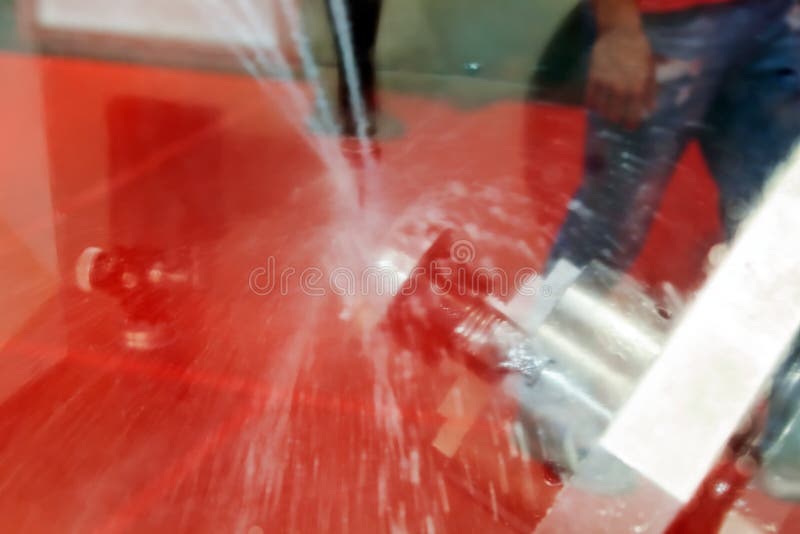 Water jet cutting machine stock photo. Image of close 75288686