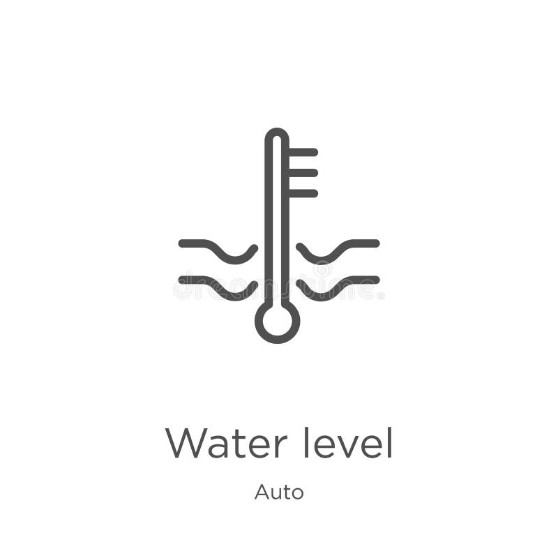 Water Level Icon Vector From Auto Collection Thin Line Water Level Outline Icon Vector Illustration Outline Thin Line Water Stock Vector Illustration Of Levels Gauge