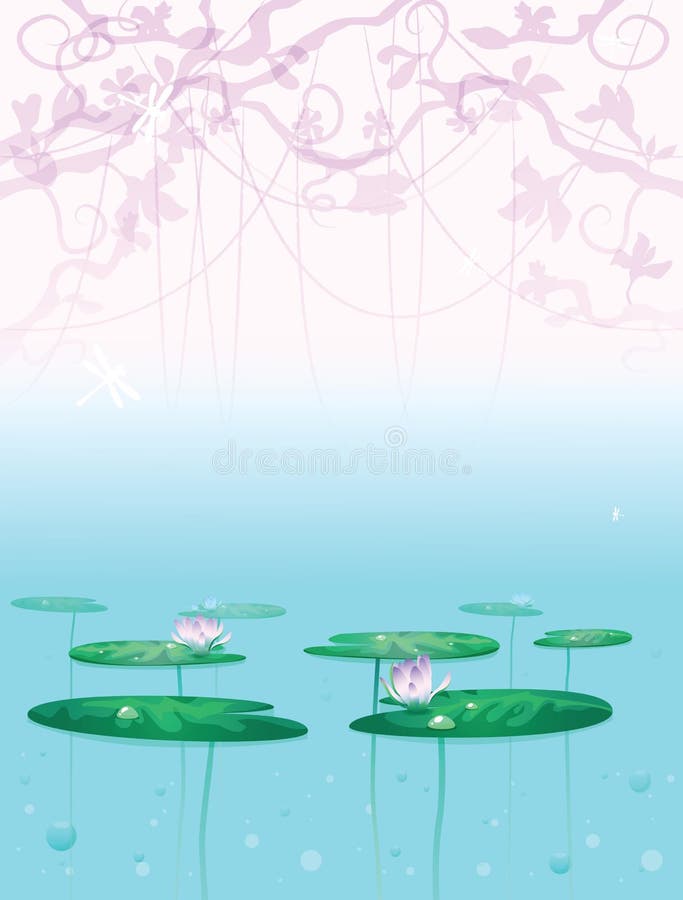 Water lily background.