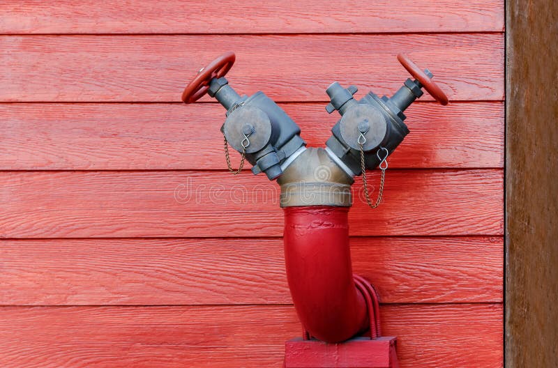 Water metal hydrant pipe for fire hydrant at outdoor royalty free stock photos