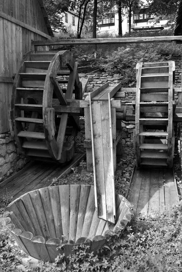 Water Mill Black White Vertical Stock Photos Free & RoyaltyFree