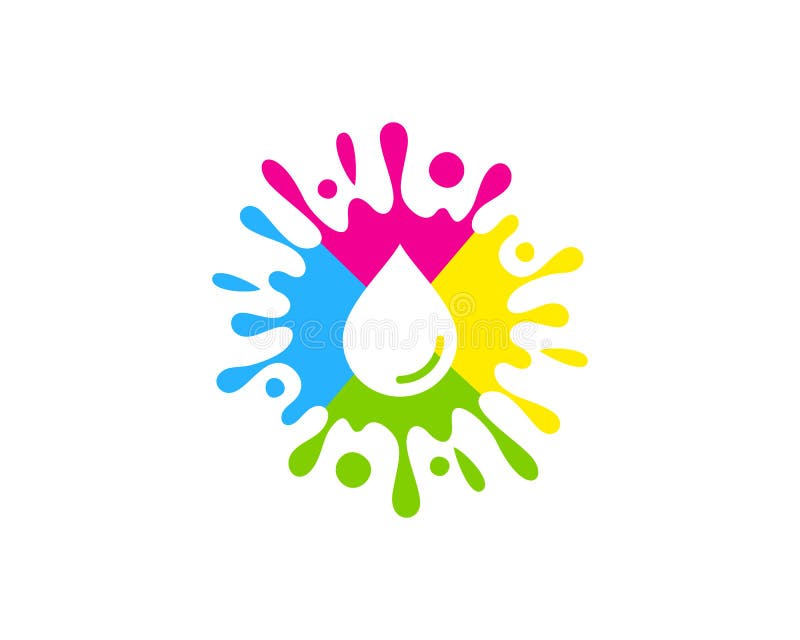 Water Paint Logo Icon Design Stock Vector Illustration of logo, color