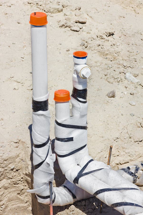 Water Pipe Construction stock image. Image of material 43765987