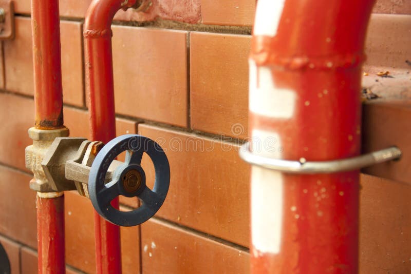 Water Pipe on the Outside of a Brick Wall Stock Image Image of house, construction 61393701