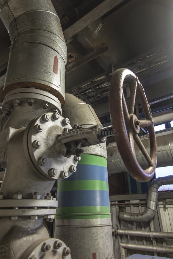 Water Pipeline with Large Valve Stock Image Image of screws