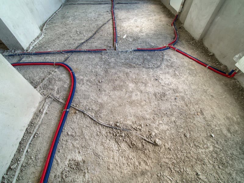 Water Pipes Installation in the Room. Stock Photo Image of home