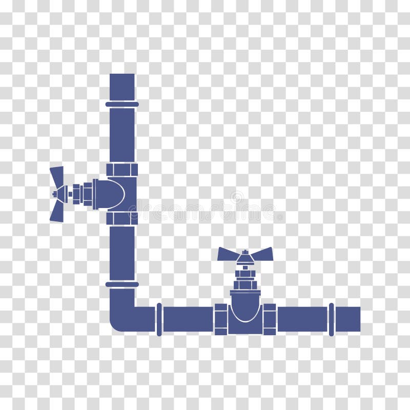 Gas Pipe Valve Sketch Drawing on a White Background Stock Vector