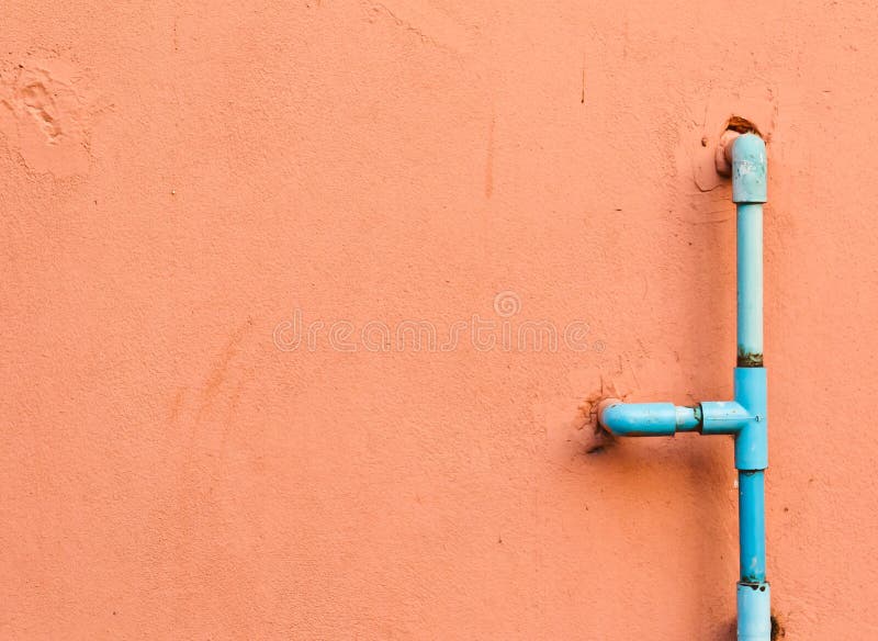 Water pipes on the wall