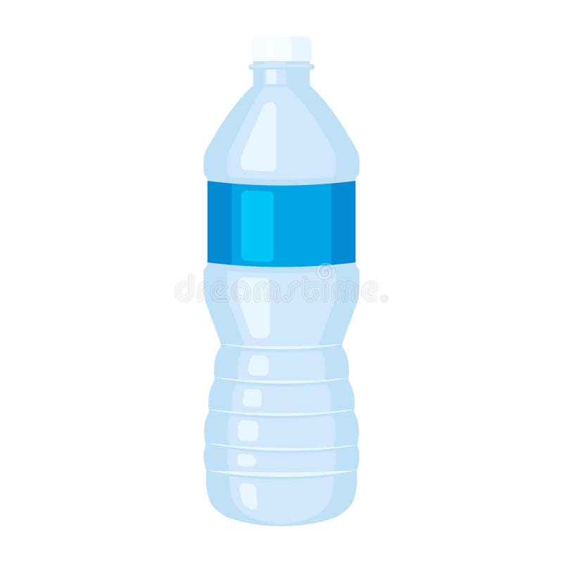Water Plastic Bottle Cartoon Vector Illustration Isolated Object Stock