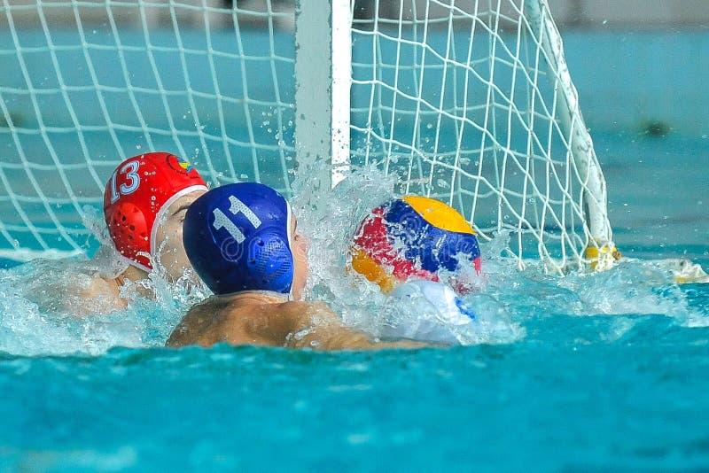Water Polo Game Competitors during Ukrainian Open Championship