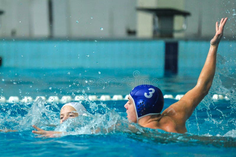 Water Polo Game Competitors during Ukrainian Open Championship