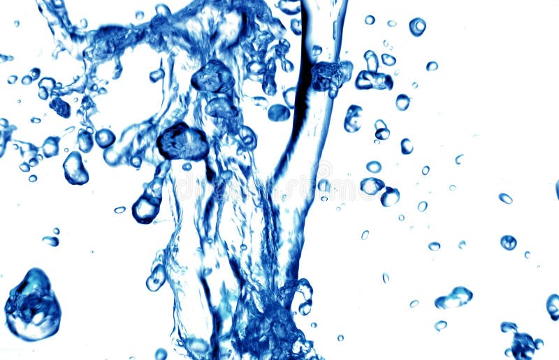 Water pouring down in blue stock image. Image of liquid 40854937