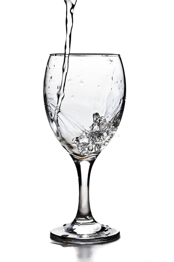 Water Pouring into the Glass Stock Image Image of healthy, reflection 21936955