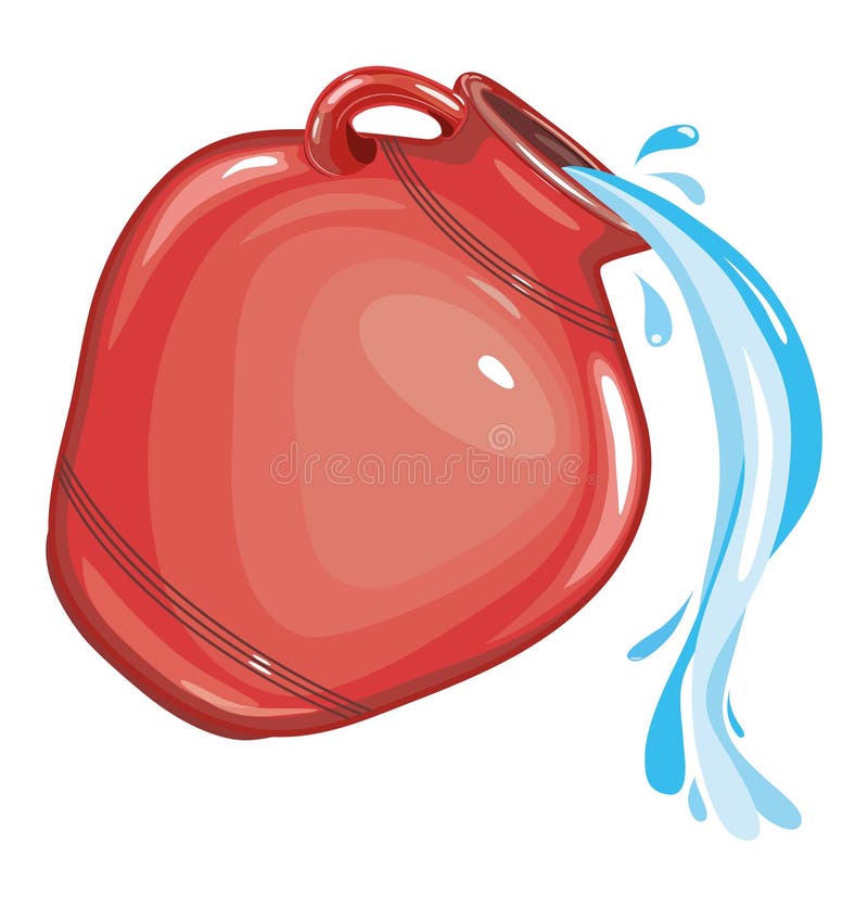 Pitcher Of Water, Pouring Water.vector Stock Vector Illustration of