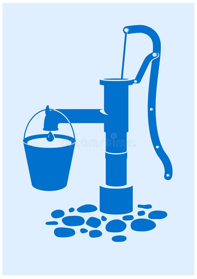 Water pump stock illustration