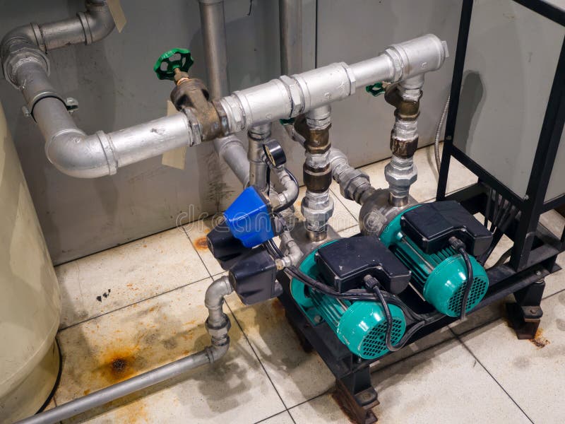Water Pump Booster System Panel for Piping Stock Image Image of