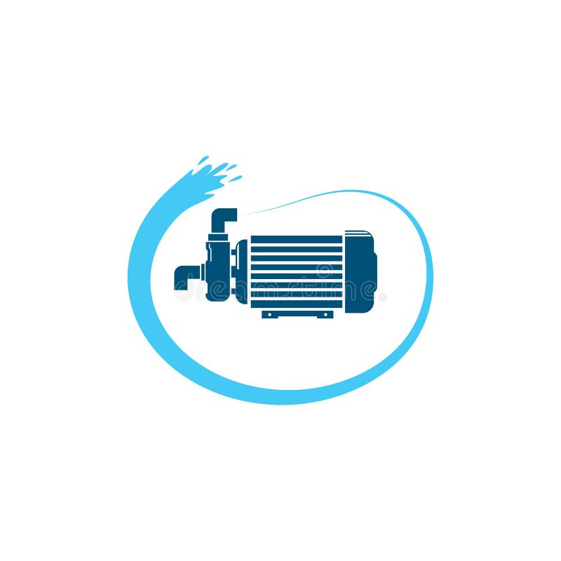 Water Pump Machine Icon Vector Illustration Design Template Stock