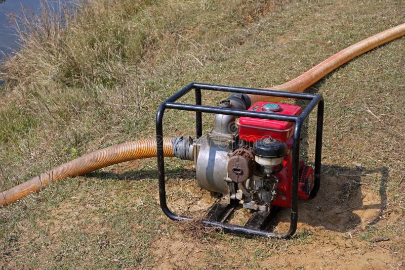 A Water Pump at a River Bank Stock Image Image of pollution, water