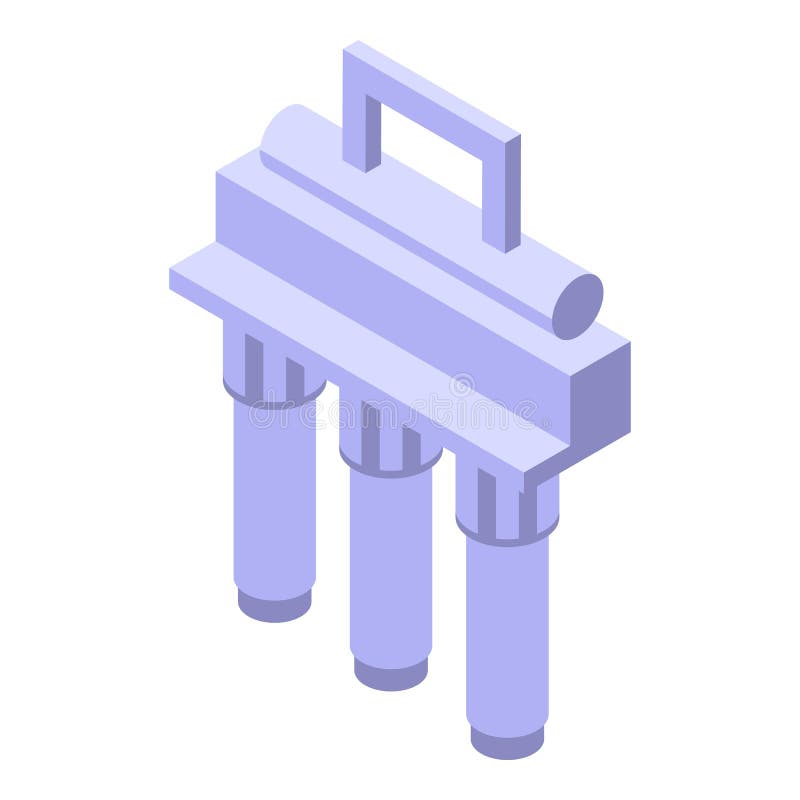 Water purification kitchen icon, isometric style royalty free illustration