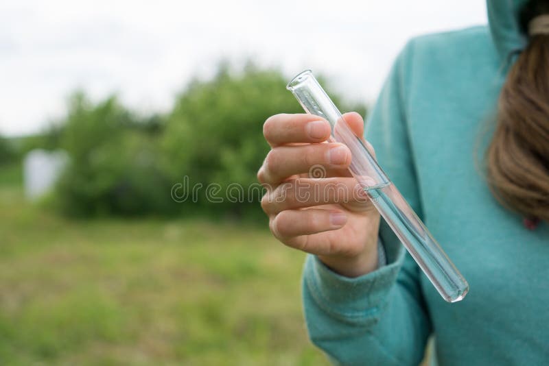 Water Purity Test, Liquid in Laboratory Glassware Stock Image Image