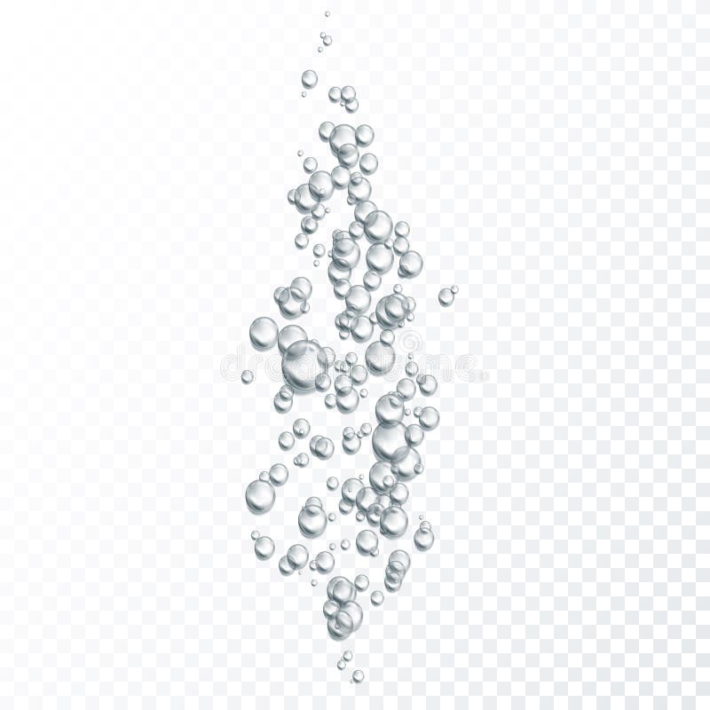 Water rain drops or steam shower. Clear vapor bubbles on window glass surface. Vector illustration