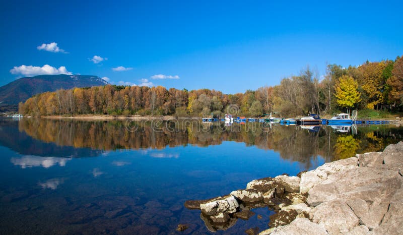 Water reflection - lake Liptovska Mara, Slovakia