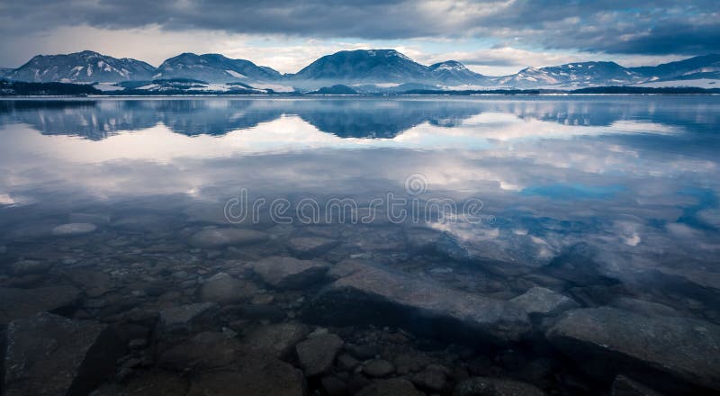 Water reflection at Liptovska Mara, Slovakia