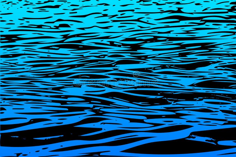 Water with ripples illustration. Blue gradient royalty free stock image