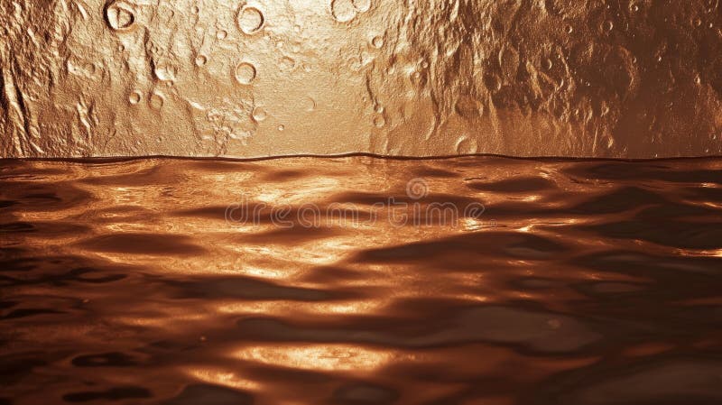 Glistening Copper Reflections Water Surface Texture and Light Play vector illustration