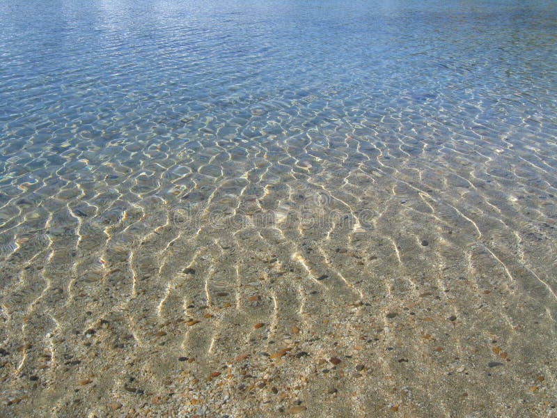 Lovely shallow sun/water patterns from Lake Tahoe. Very easy to discern sandy bottom with several pebbles. Lovely shallow sun/water patterns from Lake Tahoe. Very easy to discern sandy bottom with several pebbles.