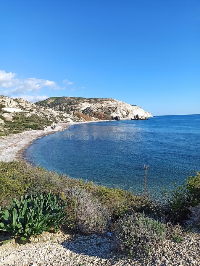 Water sea Cyprus stock image. Image of waterfall, plant 268426191