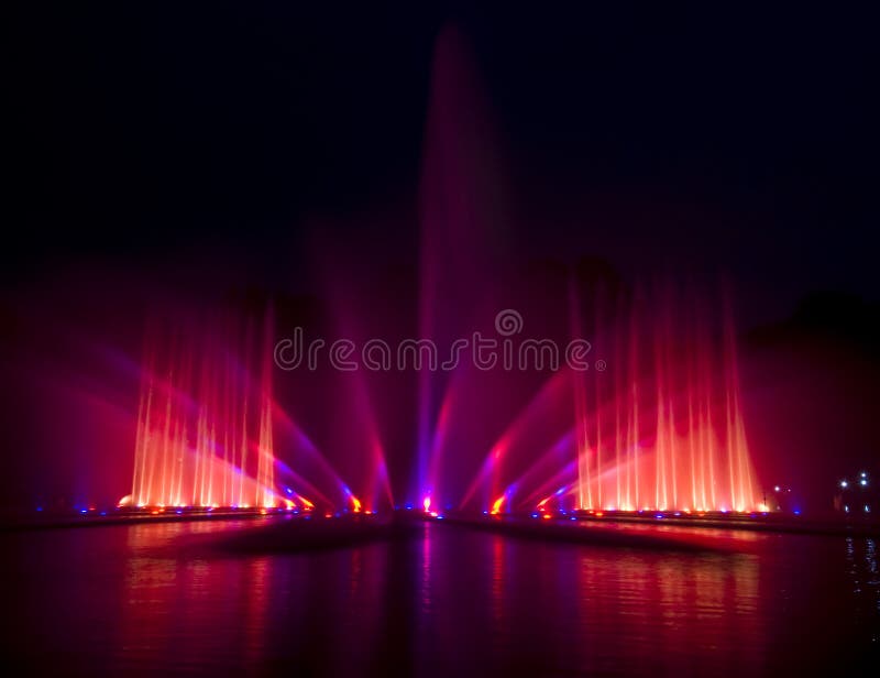 Water show stock image. Image of aquatic, nighttime, national 10445937