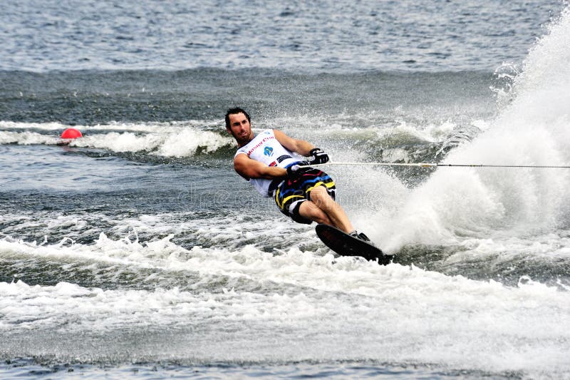 Water Ski World Cup 2008 in Action Man Slalom Editorial Photography