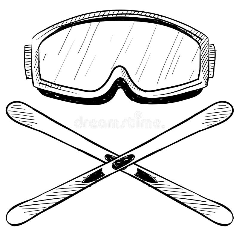 Water skiing gear drawing stock vector. Illustration of boat - 22459458