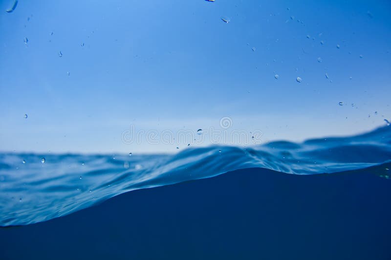 Water and sky background stock image