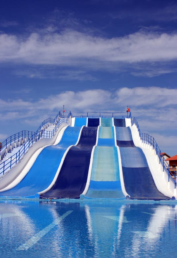 Water slide at amusement park