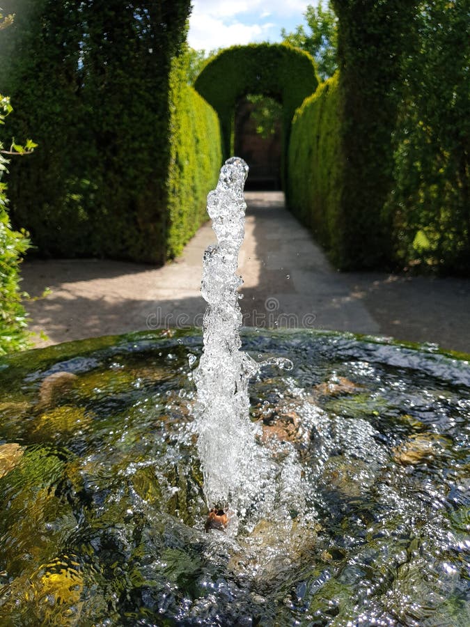 Sparkling Water Fountain stock photo. Image of fountain 147844592