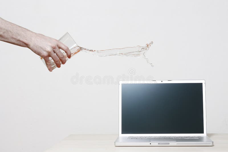 Water Spilled on Computer