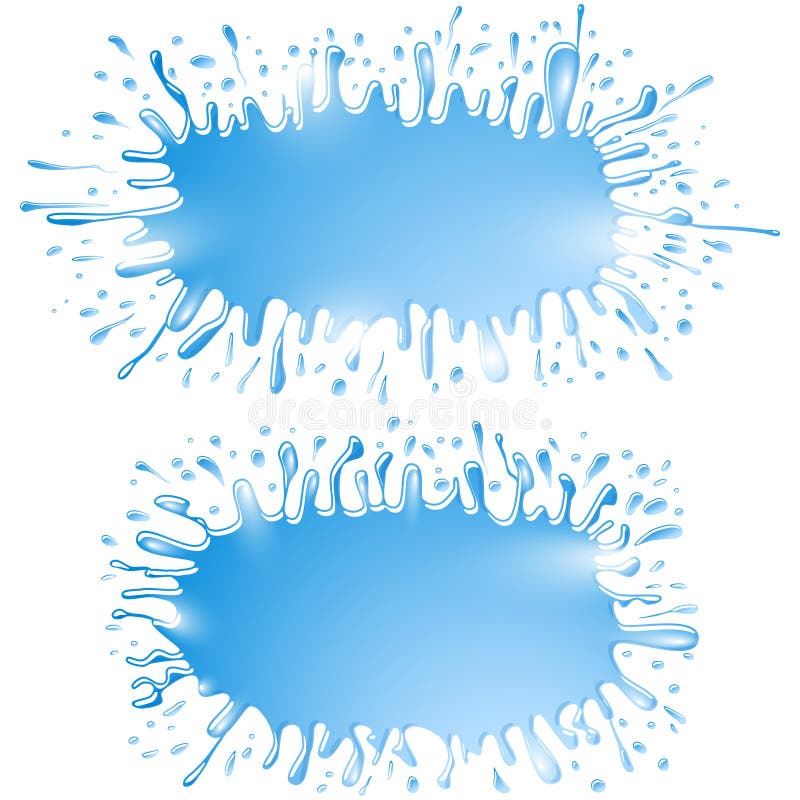 Water Splash Banner Set stock vector. Illustration of background - 46407416