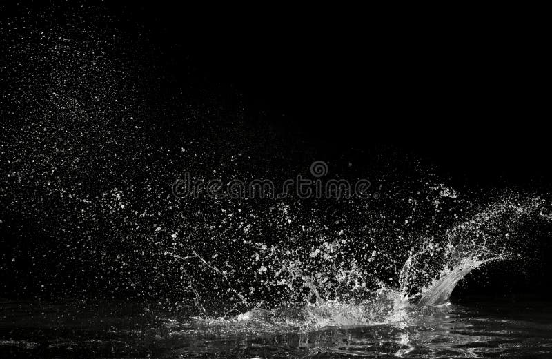 Water Splash on Black Background 4 Stock Image - Image of texture, water:  186345605