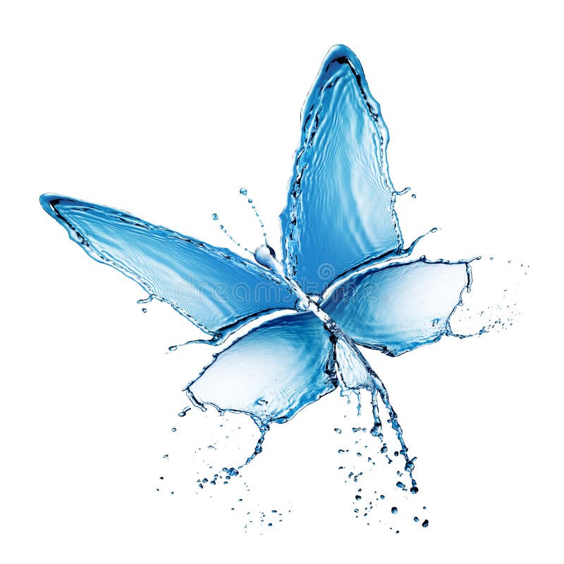 Water splash butterfly stock vector. Illustration of liquid 27534261