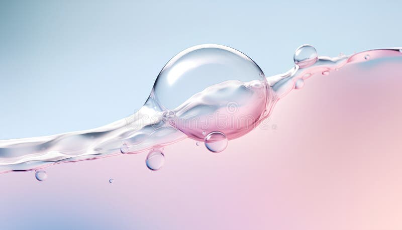Water splash with drops. Abstract background. 3d rendering, 3d illustration. royalty free illustration