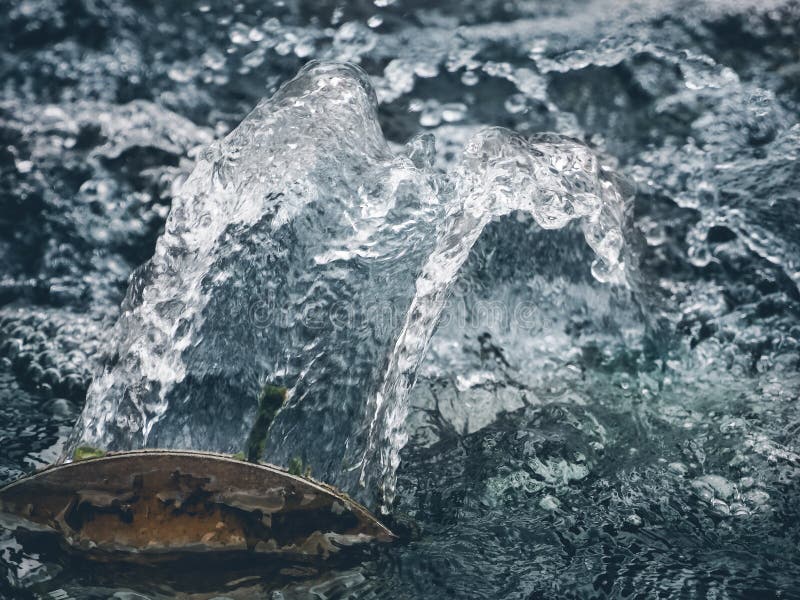 Water splash from fountain stock photo. Image of clear 78002112