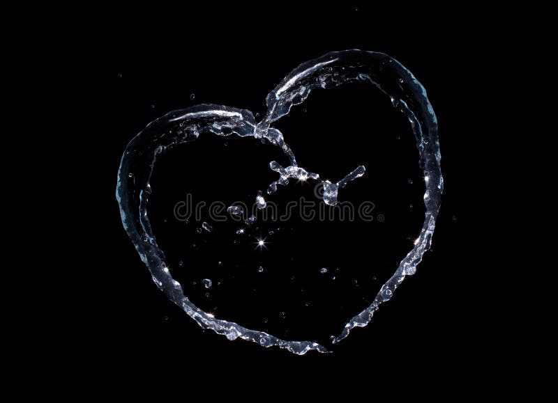 love heart in water