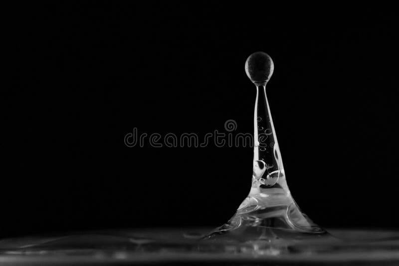Water Splash Isolated, Water Drop Hit the Surface, Water Droplet Falling and Hitting Water
