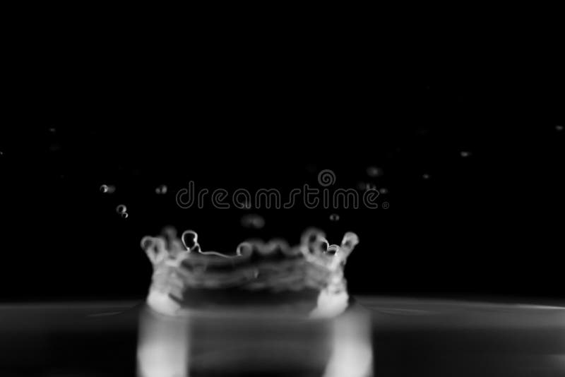 Water Splash Isolated, Water Drop Hit the Surface, Water Droplet Falling and Hitting Water